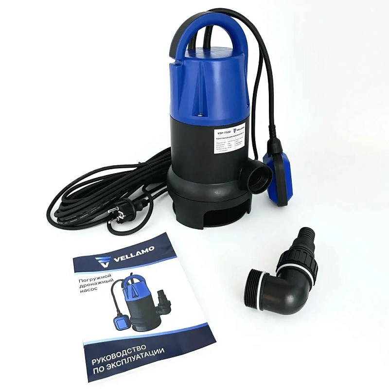 Насос дренажный для грязной и чистой воды Vellamo VSP-900D — фото 3